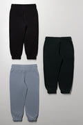 3 Pack Trackpants Black, Grey And Green (2)