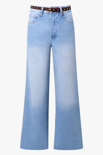Belted Wide Leg Jeans