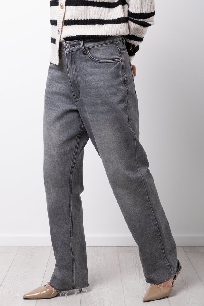 Straight Leg Jeans Charcoal (1)