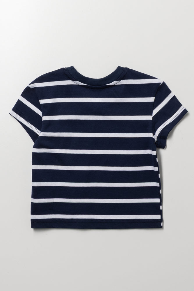 Navy Stripe Short Sleeve T-Shirt (2)