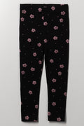 Daisy Glitter Leggings Black