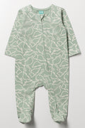 Printed Cotton Sleepsuit Green