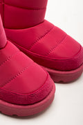 Quilted Snow Boots Pink (2)
