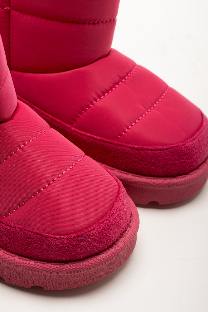 Quilted Snow Boots Pink (2)
