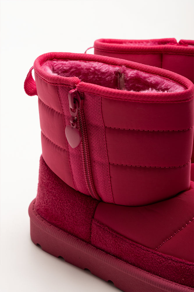 Quilted Snow Boots Pink (3)