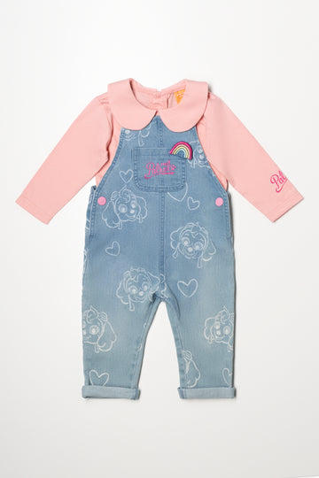Paw Patrol Dungaree Set Blue And Pink