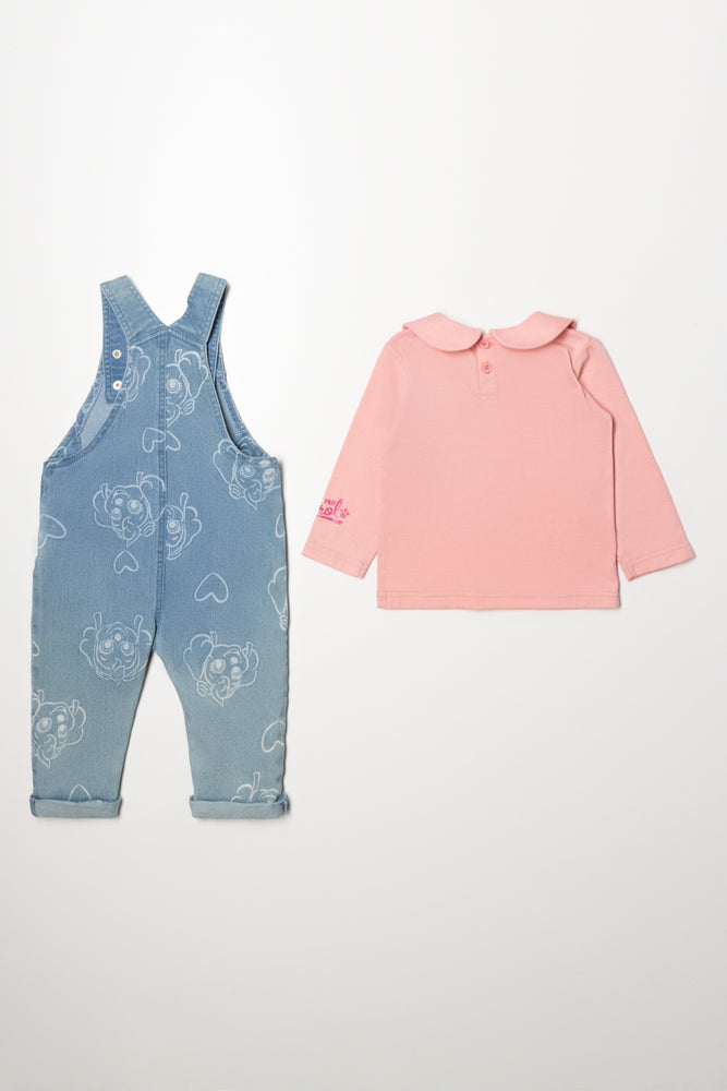 Paw Patrol Dungaree Set Blue And Pink (4)