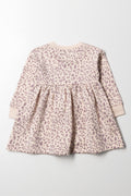 Animal Fleece Dress Peach (2)