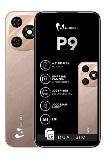 Mobicel P9 32GB Dual Sim Gold