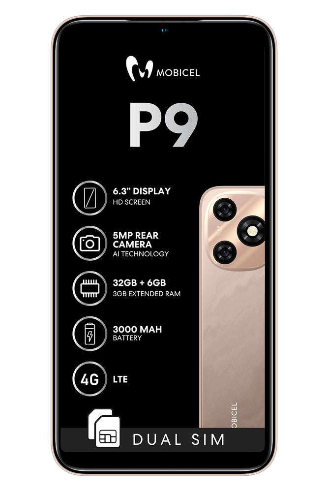 Mobicel P9 32GB Dual Sim Gold (1)