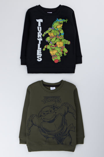 Ninja Turtles 2 Pack Tracktops Black And Green
