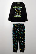 Space Long Sleeve Pyjamas Black