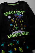 Space Long Sleeve Pyjamas Black (1)