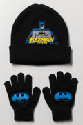 Batman Beanie & Gloves Set Black