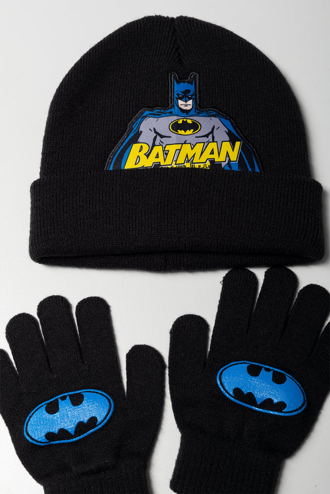 Batman Beanie & Gloves Set Black (1)