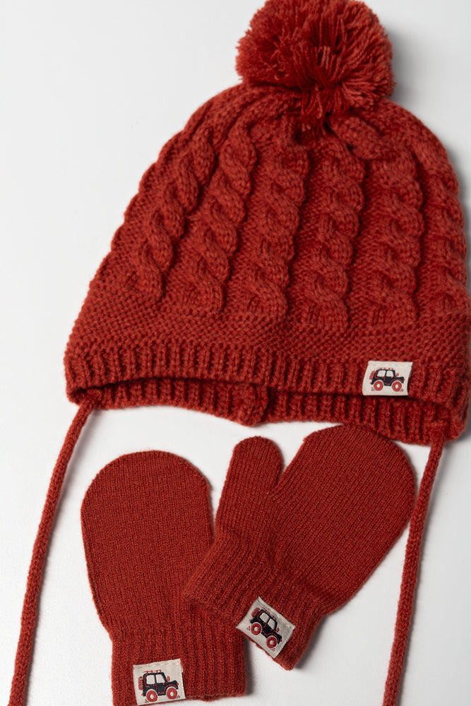 Trapper Hat Set Rust (1)