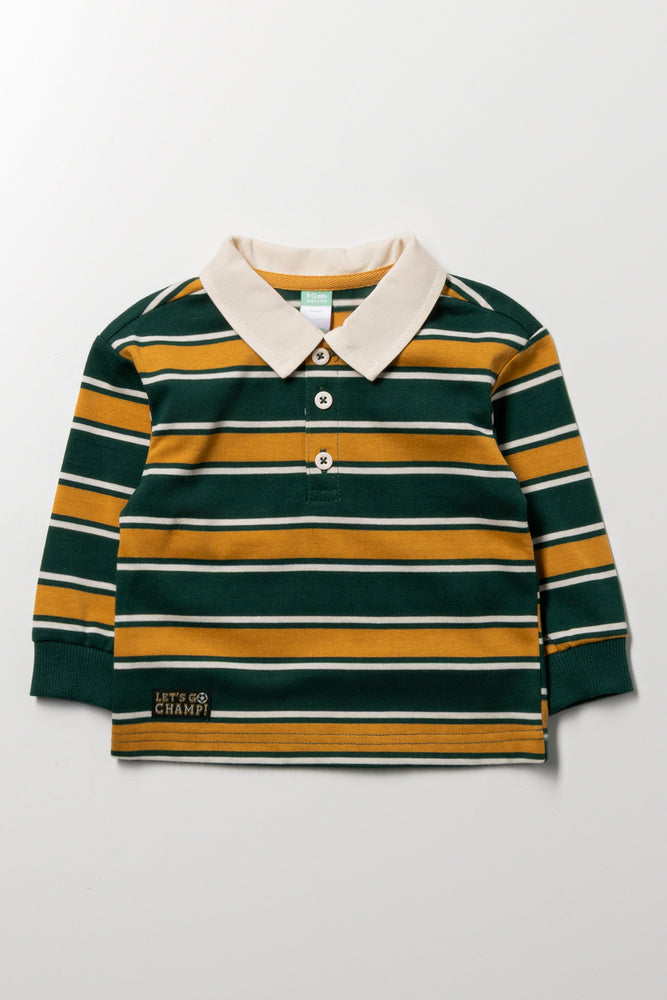 Long Sleeve Striped Golfer