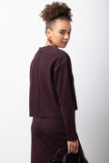 Long Sleeve Knit Top Chocolate (2)