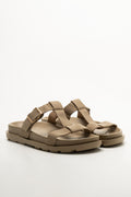 T-Bar Buckle Sandals Natural