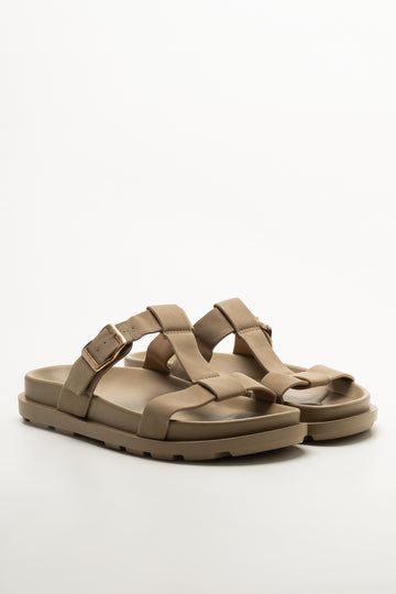 T-Bar Buckle Sandals Natural