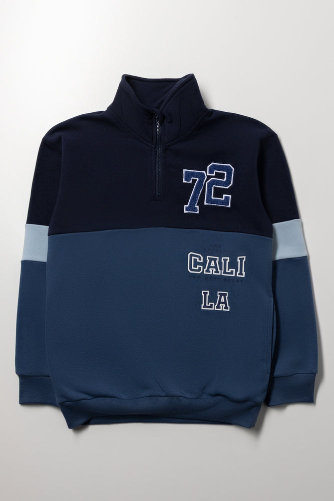Quarter Zip Tracktop Blue