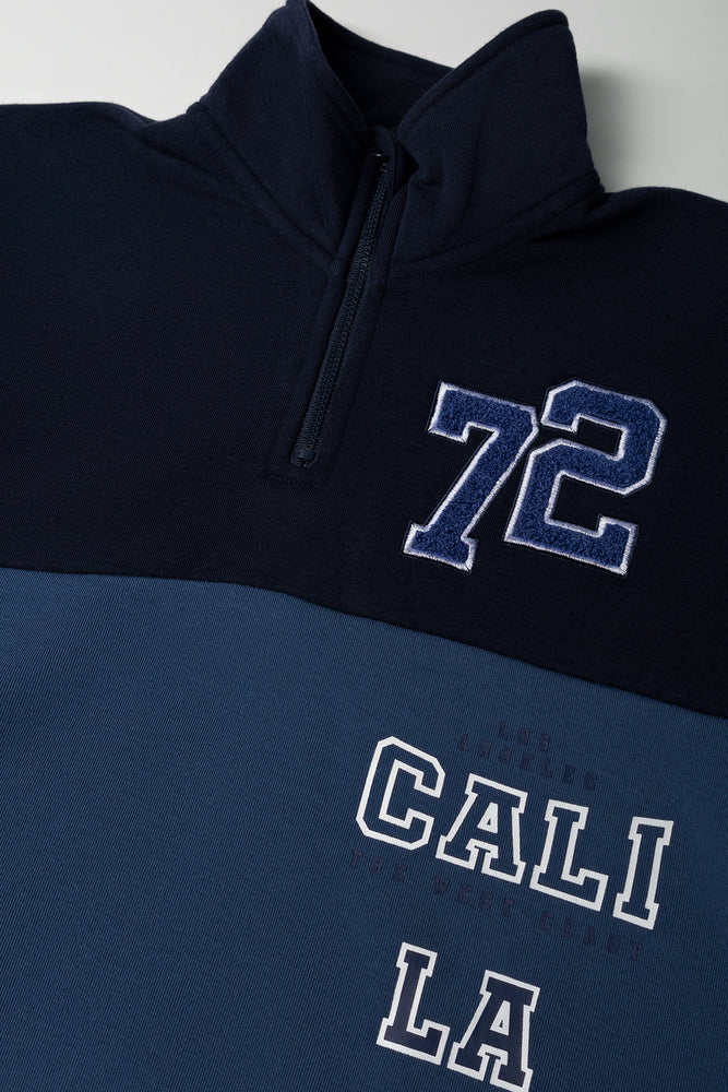 Quarter Zip Tracktop Blue (1)