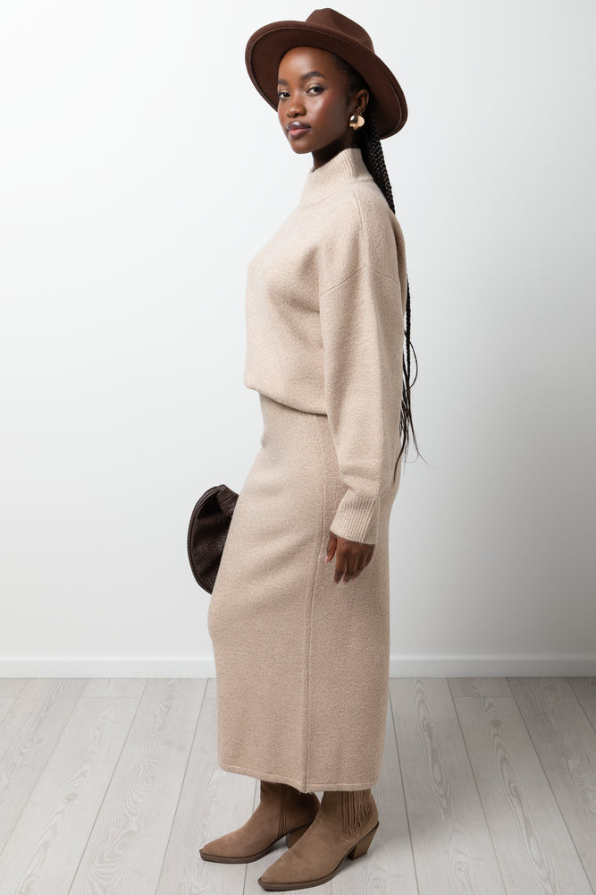 ニット+セーター juemi Velvety Mock Neck Knit Zip-up Mock Neck Knit – JUEMI