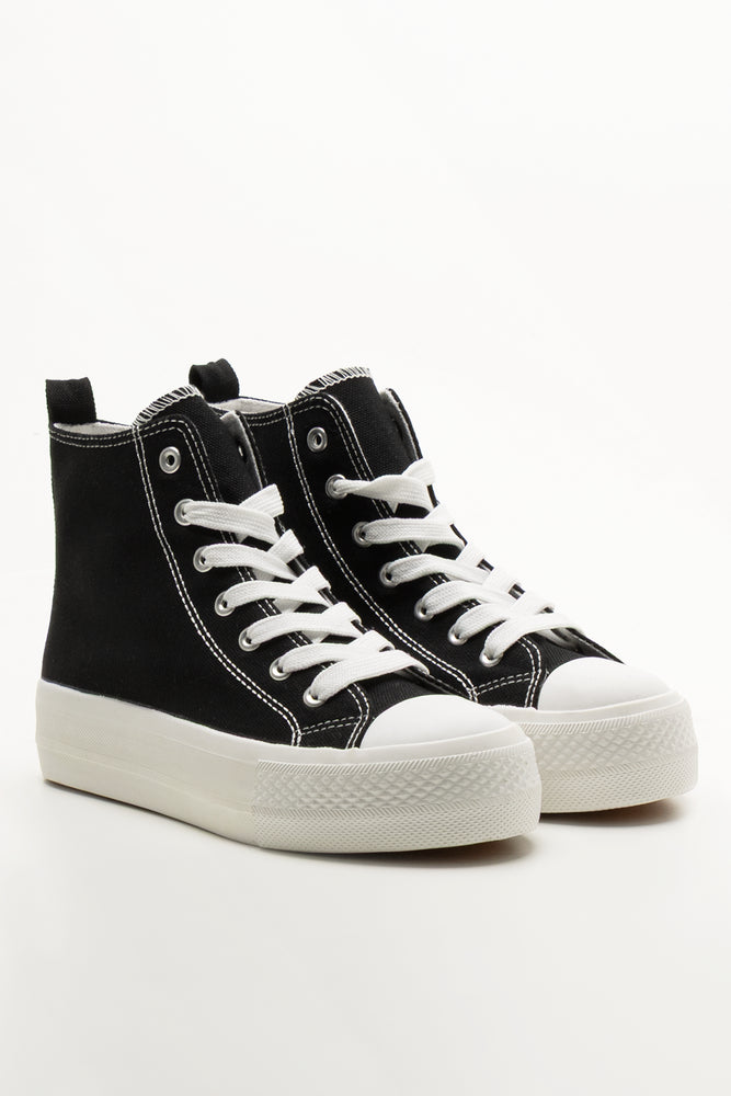 High Top Skate Sneakers Black