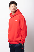 Embroided Hoodie Red