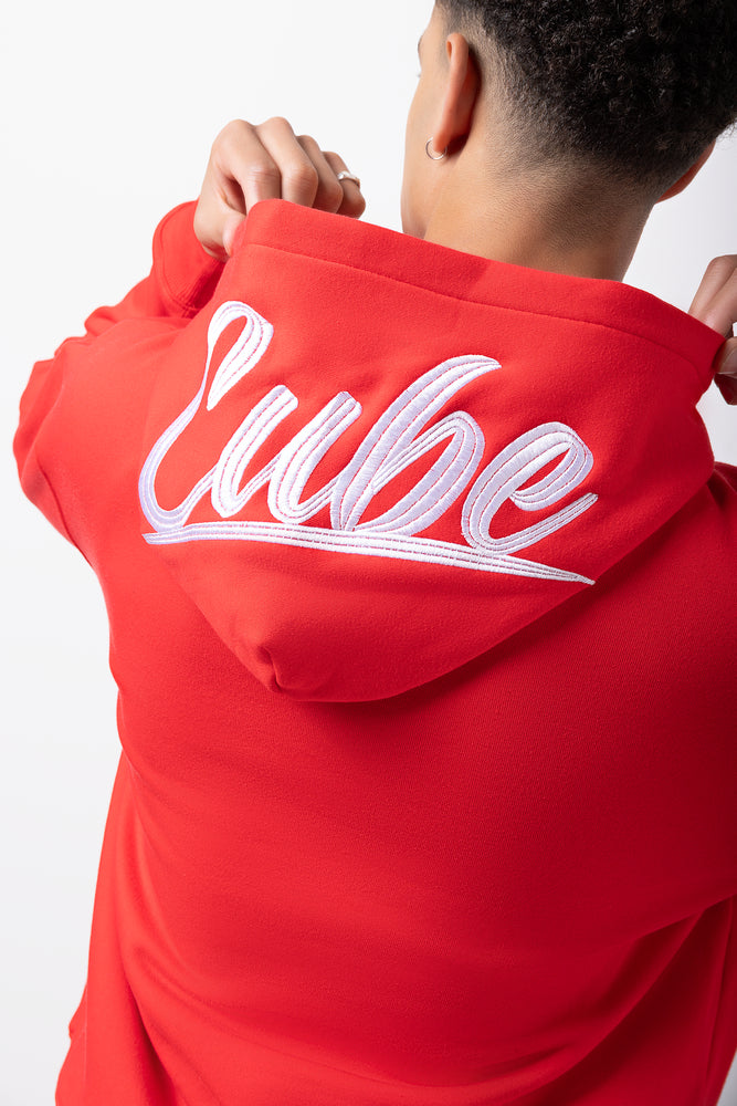 Embroided Hoodie Red (4)