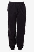 Elasticated Cargo Pants Black