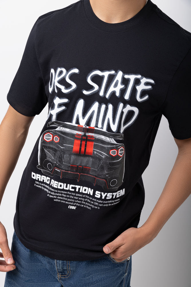 Racer Graphic T-Shirt Black (3)