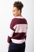Stripe Long Sleeve Rugby Jersey Burgundy And White (2)