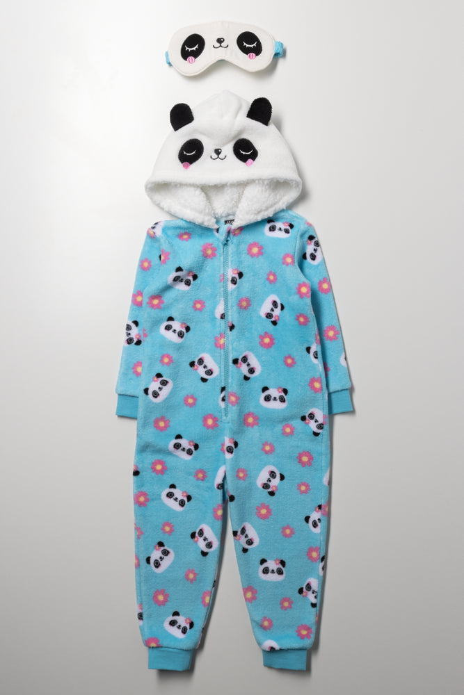 Onesie With Eye Mask Turquoise
