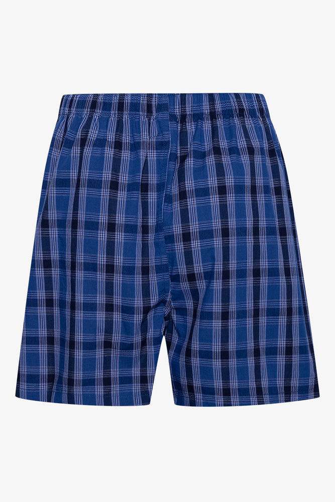 3 Pack Check Boxers Blue (4)