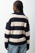 Stripe Long Sleeve Jersey Navy And Natural (2)