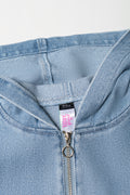 Denim Sporty Hoody Jacket Light Wash (1)