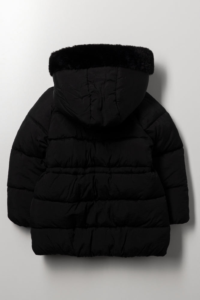Puffer Parka Jacket Black (2)