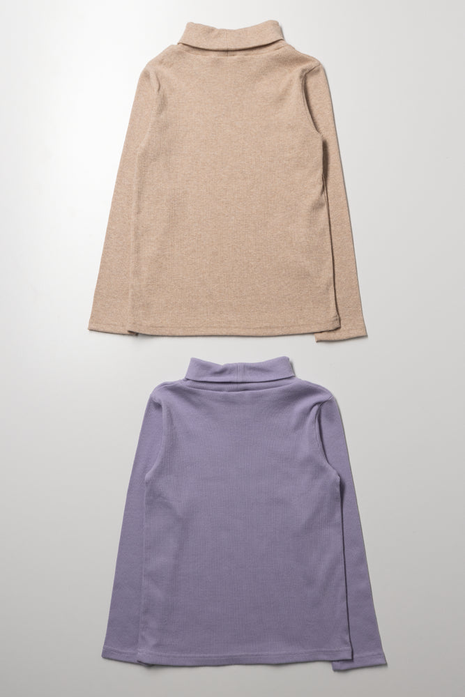 2 Pack Polonecks Mauve & Natural (2)
