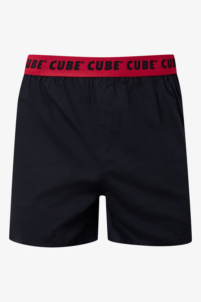 3 Pack Woven Boxers Red And Black (2)