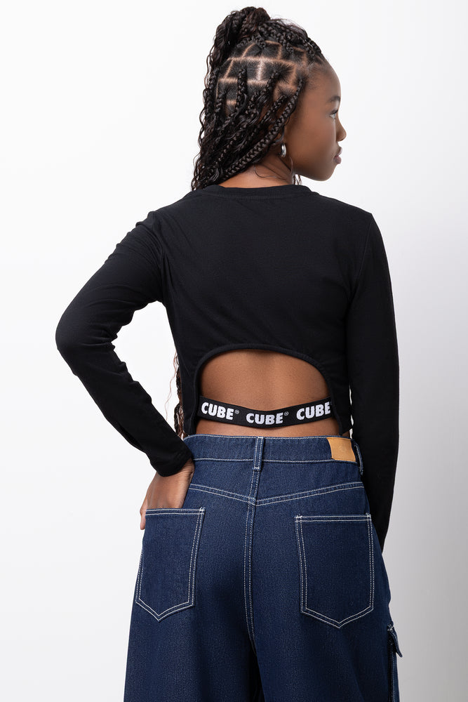 Long Sleeve Top Black (2)