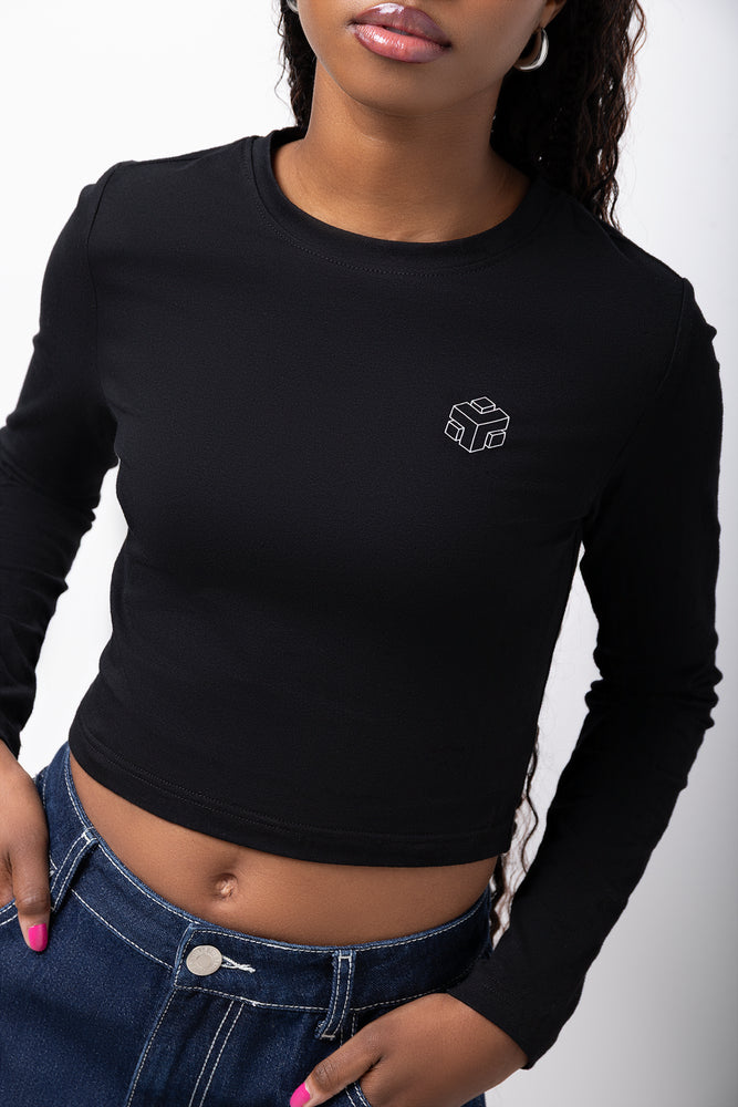 Long Sleeve Top Black (3)