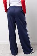 Wide Leg Trackpants Navy (2)