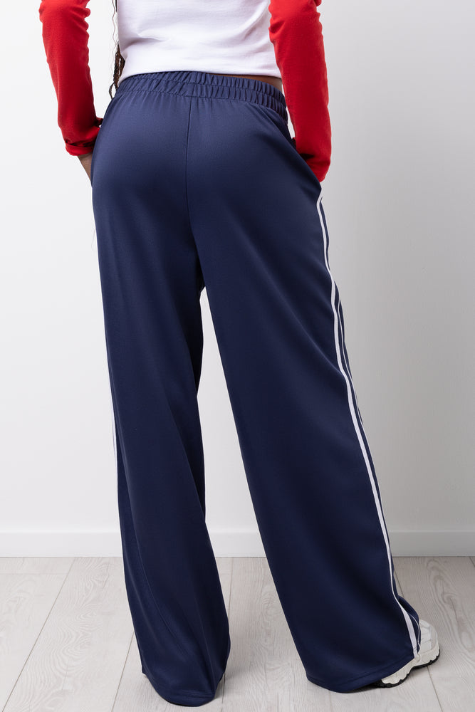 Wide Leg Trackpants Navy | Bottoms & Jeans | Ackermans
