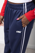 Wide Leg Trackpants Navy (3)