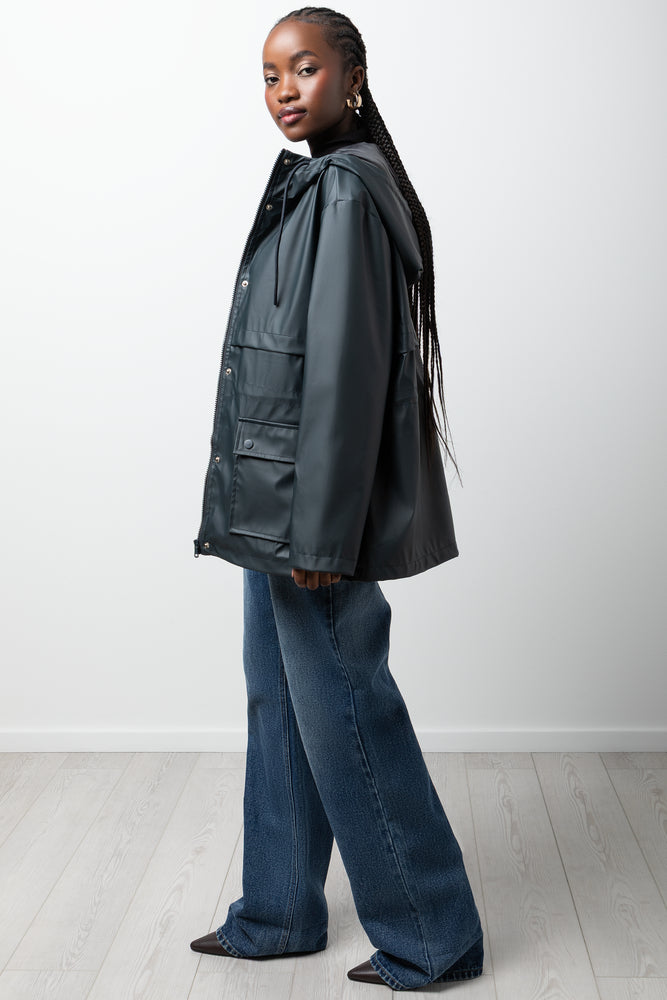 Coated Parka Jacket Black (1)