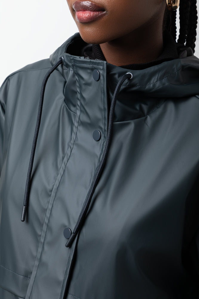 Coated Parka Jacket Black (3)