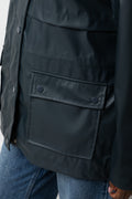 Coated Parka Jacket Black (4)
