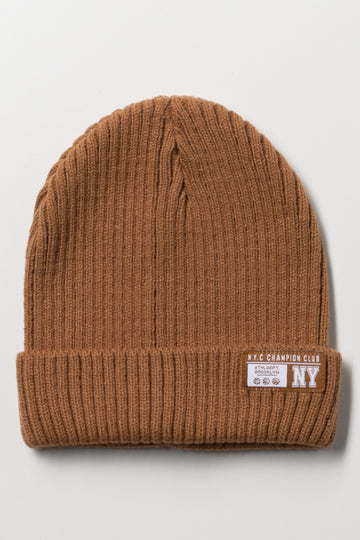 Ribbed Beanie Camel