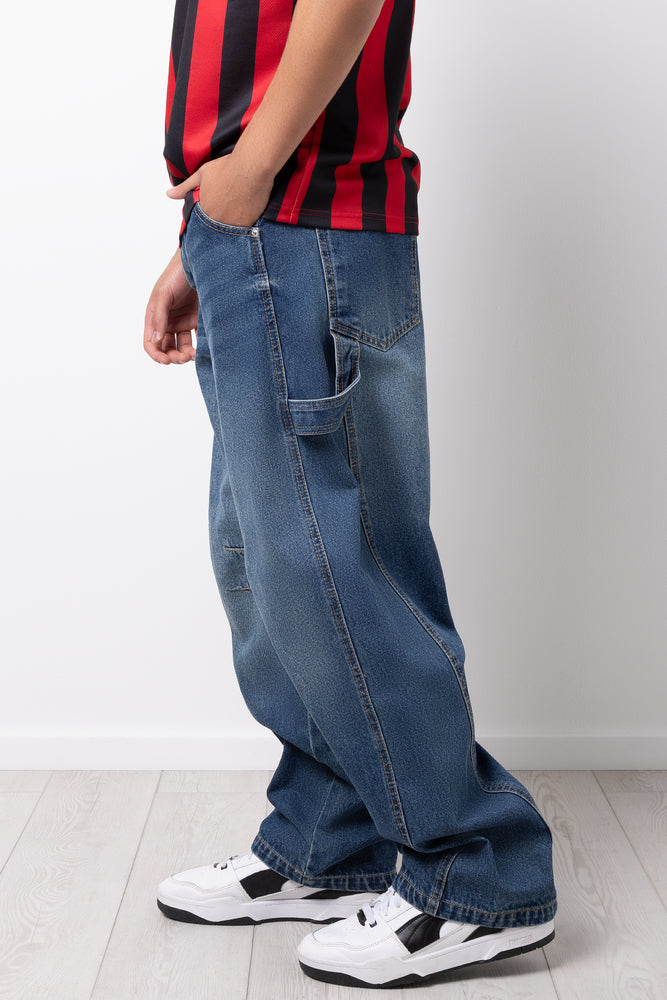 Balloon Denim Jeans Mid Wash (1)